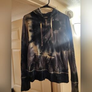 Tie-Dye Zip Up Hoodie with Front Pockets